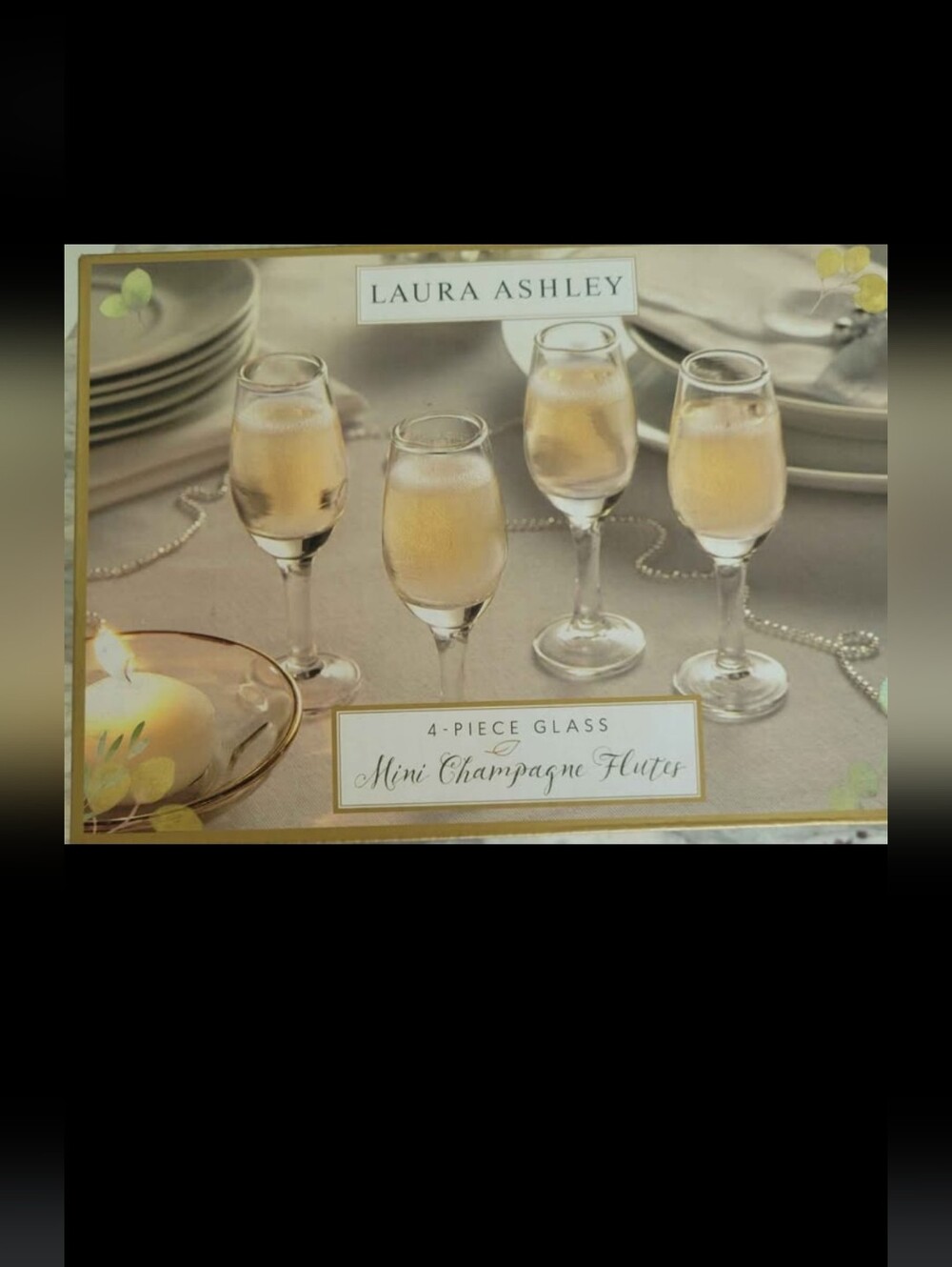 Laura Ashley Clear Mini Champagne Flutes - Set of 4